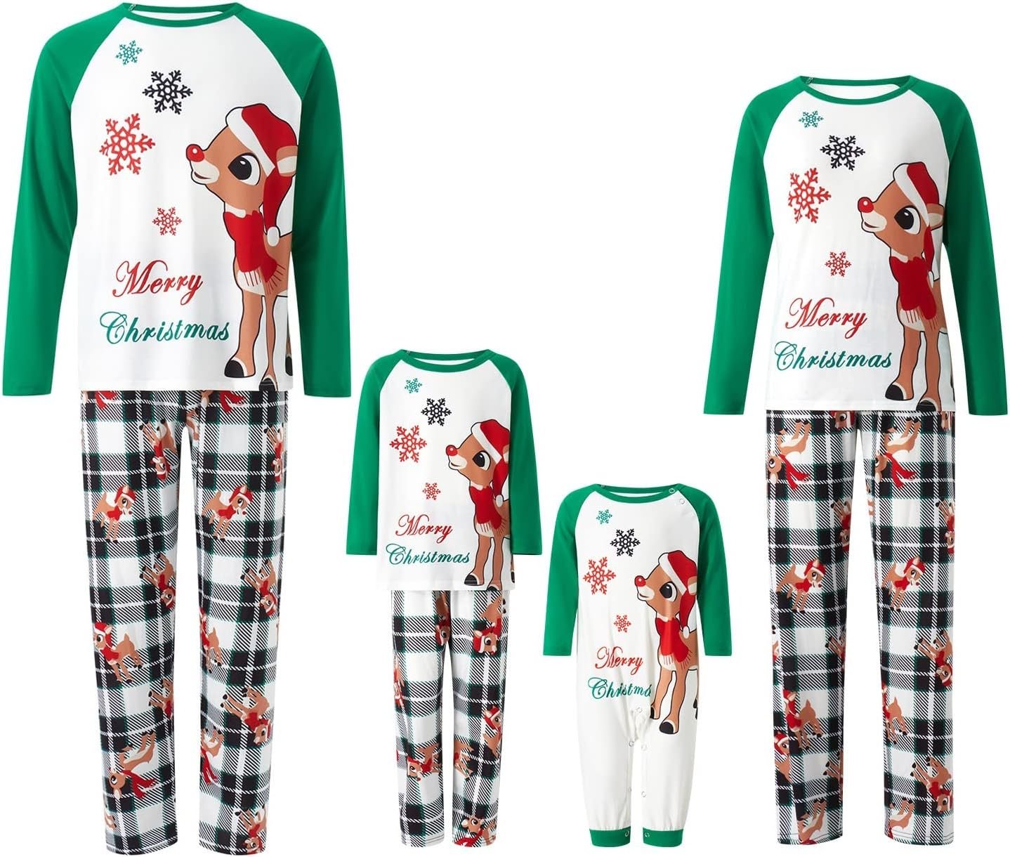 Awoscut Christmas Pajamas for Family Christmas Pjs Matching Sets for Couples Adults Kids Holiday Sleepwear Xmas Jammies - Image 3