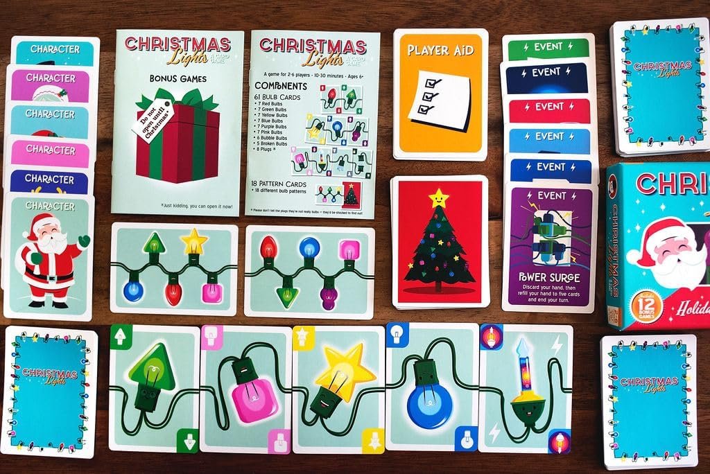 Christmas Lights A Card Game , 13 Different Holiday Festive Themed Games to Play - 25th Century Games - Image 10