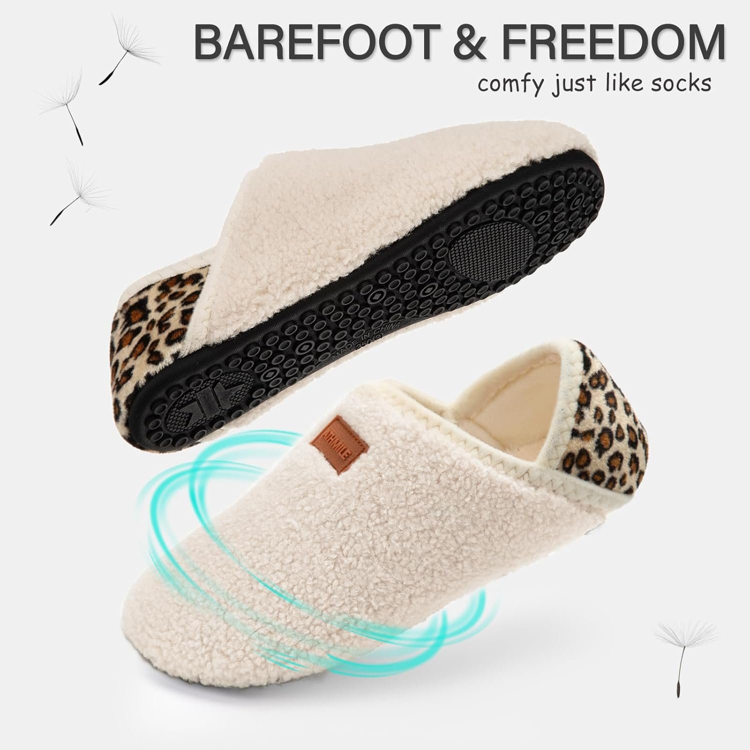 ATHMILE House Slippers for Women Men Indoor Barefoot Slippers Socks Furry Slip on House Shoes Cozy Comfy Slippers for Home Bedroom Travel Yoga - Image 4