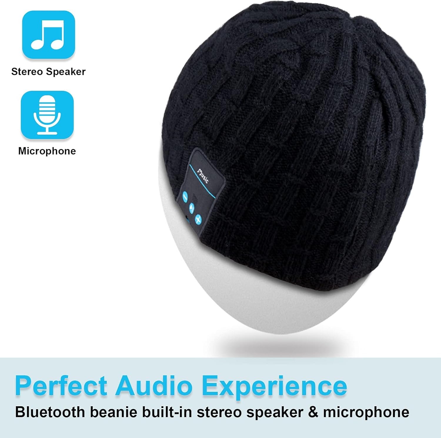 Mydeal Bluetooth Beanie for Men Women Hat Wireless Headphone for Outdoor Sports - Image 5