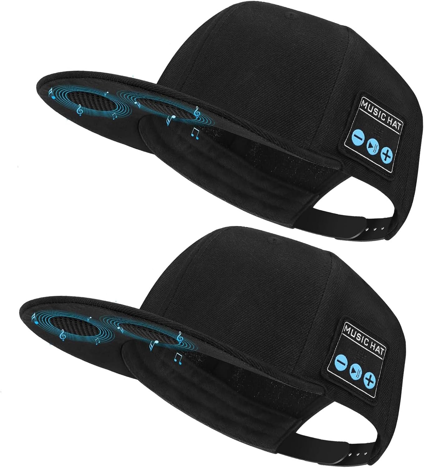 EDYELL 2 Pack Bluetooth Speaker Hats Adjustable Music Hats Bluetooth Cap for Outdoor Sports Baseball Cap for Men Women Gifts - Image 2