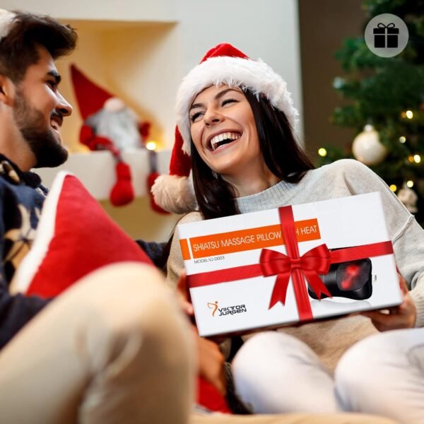 VIKTOR JURGEN Christmas Back Massager Gifts, Shiatsu Kneading Massager for Neck and Shoulder, Massage Pillow with Heat Relaxation Gifts for Women/Men/Dad/Mom//Mothers Day/Fathers Day/Valentine's Day - Image 8