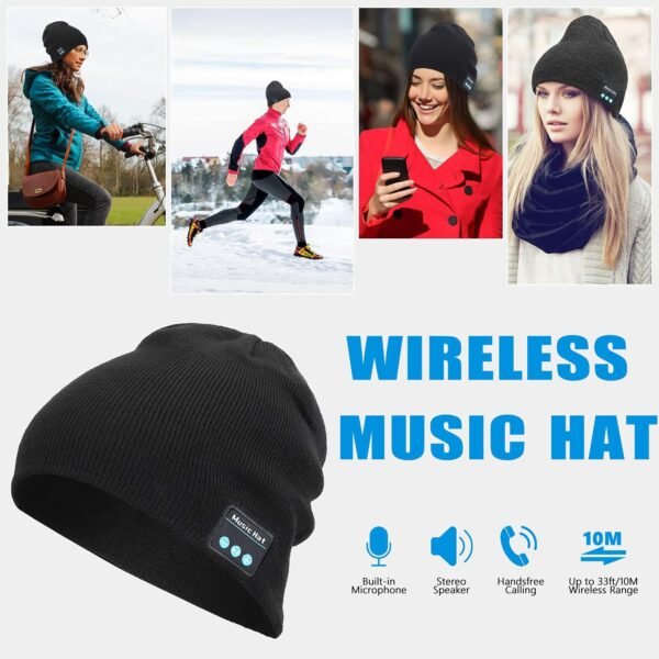 Wireless Beanie Hat Music Hat with Gloves for Men Women Gift Unisex Music Beanie for Outdoor Sports - Image 3