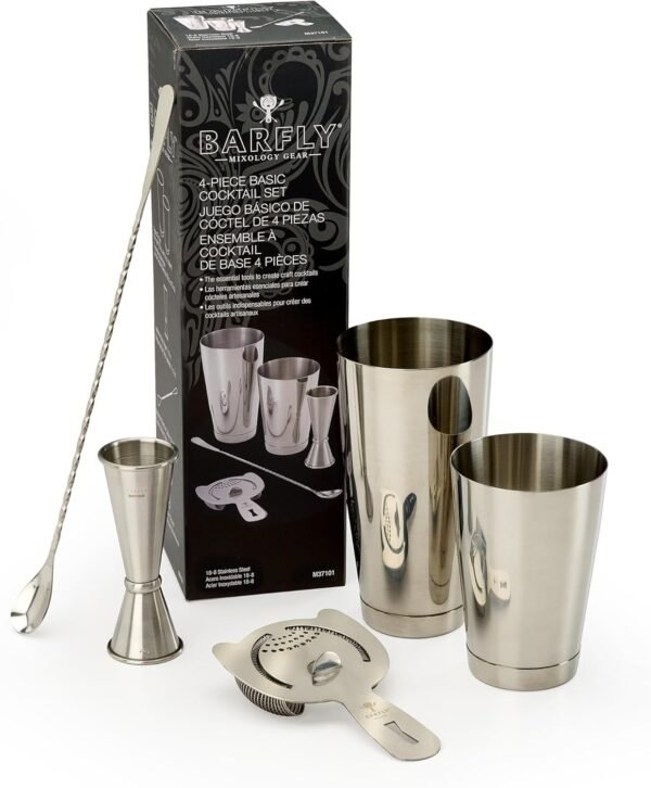 Barfly M37101 Basics Cocktail Set, 5-Piece, Stainless Steel - Image 7