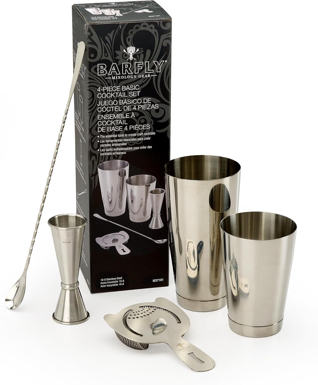 Barfly M37101 Basics Cocktail Set, 5-Piece, Stainless Steel - Image 7