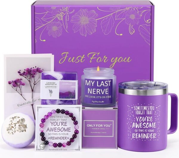 Birthday Gifts for Women, Relaxing Spa Gift Basket Set , Unique Gifts for Her, Friends, Mom, Sister, Coworker, Wife, Girlfriend, Happy Birthday Gift Ideas, Mothers Day, Christmas Gifts for Women - Image 2