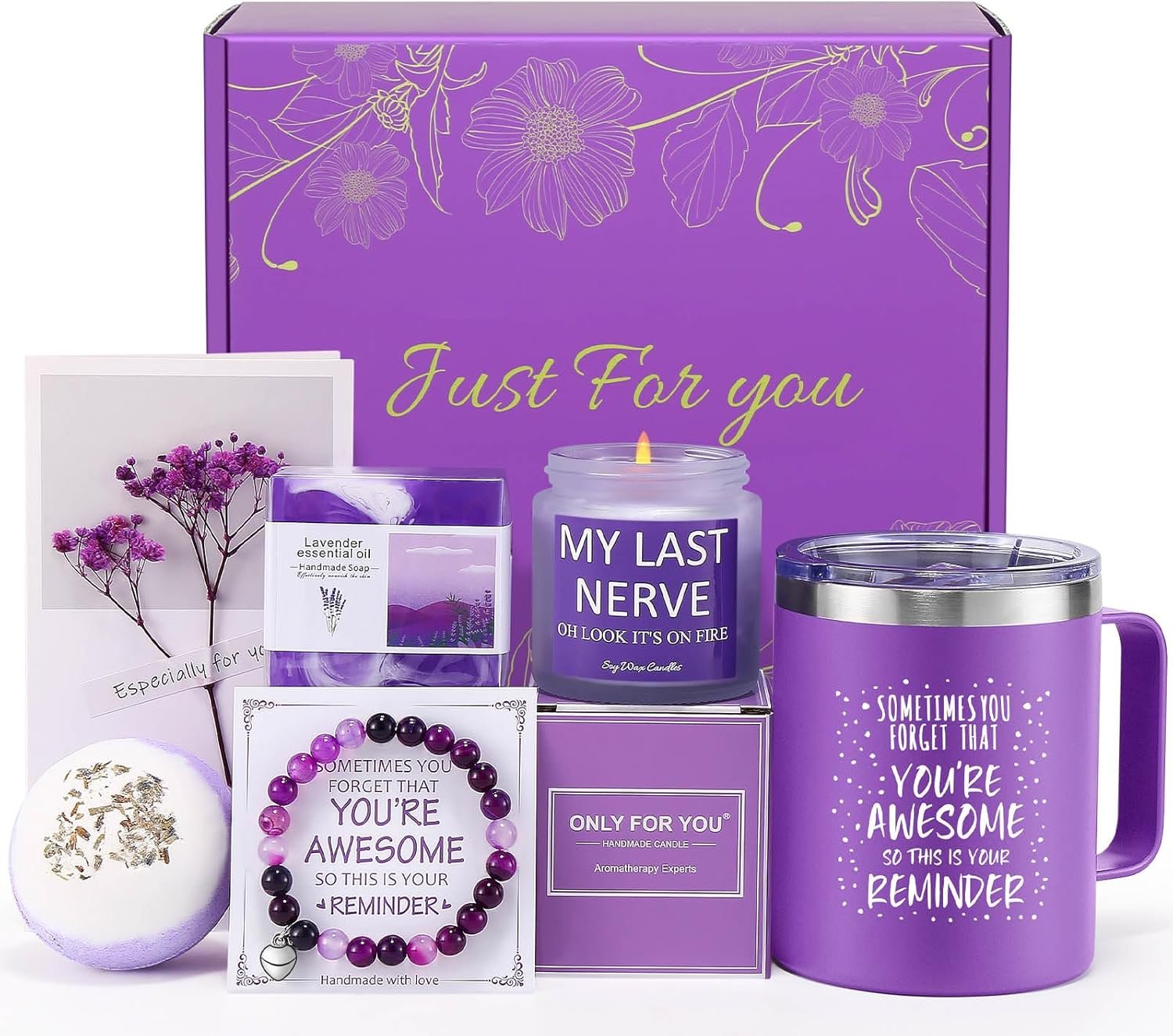 Birthday Gifts for Women, Relaxing Spa Gift Basket Set , Unique Gifts for Her, Friends, Mom, Sister, Coworker, Wife, Girlfriend, Happy Birthday Gift Ideas, Mothers Day, Christmas Gifts for Women - Image 2