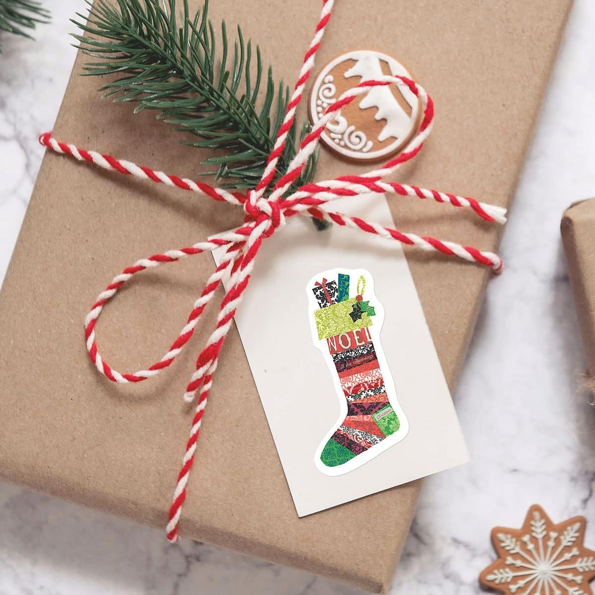 Fancy & Festive Christmas Holiday Stickers - Set of 40 Stickers - 2 Sheets of 8.5" x 11" Great for Christmas Cards and Wrap, DIY Arts and Crafts - Image 6