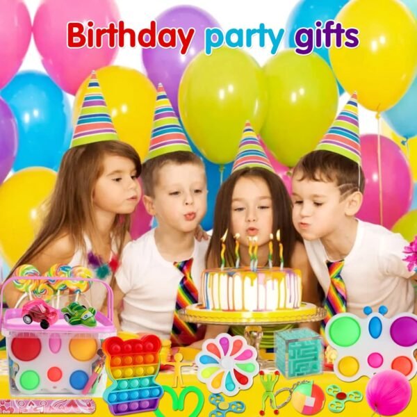 100 pcs Fidget Toys Pack, Party Favors For Kids 8-12 Mini Autism Sensory Toy Goodie Bag Pinata Stuffers Treasure Box School Prizes Birthday Party Supplies Halloween Treat Xmas Gifts For Boys Girls 4-8 - Image 3