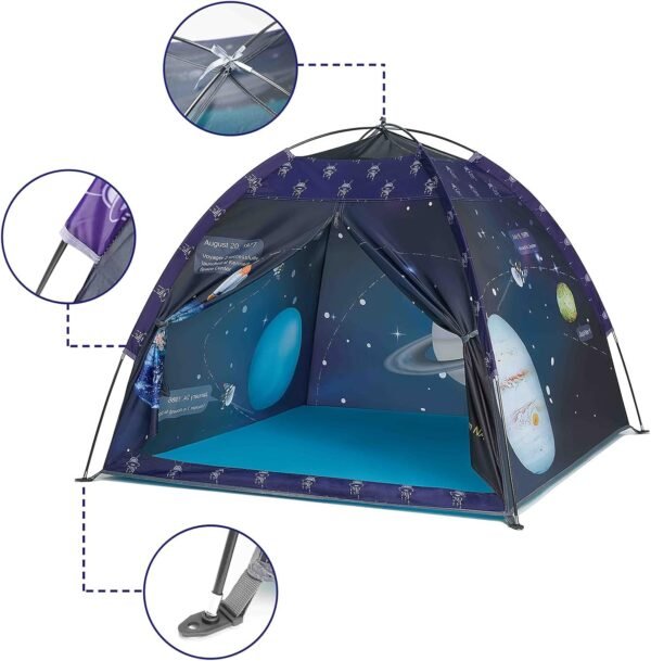 alprang Space World Play Tent Galaxy Dome Playhouse for Boys and Girls Imaginative Play-Astronaut Space for Kids Indoor and Outdoor Fun, Perfect Kid’s Gift- 47" x 47" x 43" - Image 3