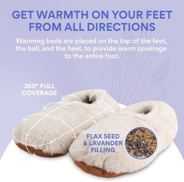 Microwavable Slippers for Women and Men - Heated Booties Warming Slippers for Heat Therapy | Microwave Heated Foot Warmers/Socks -Comfortable Heated Slippers Woman and Men - Image 6