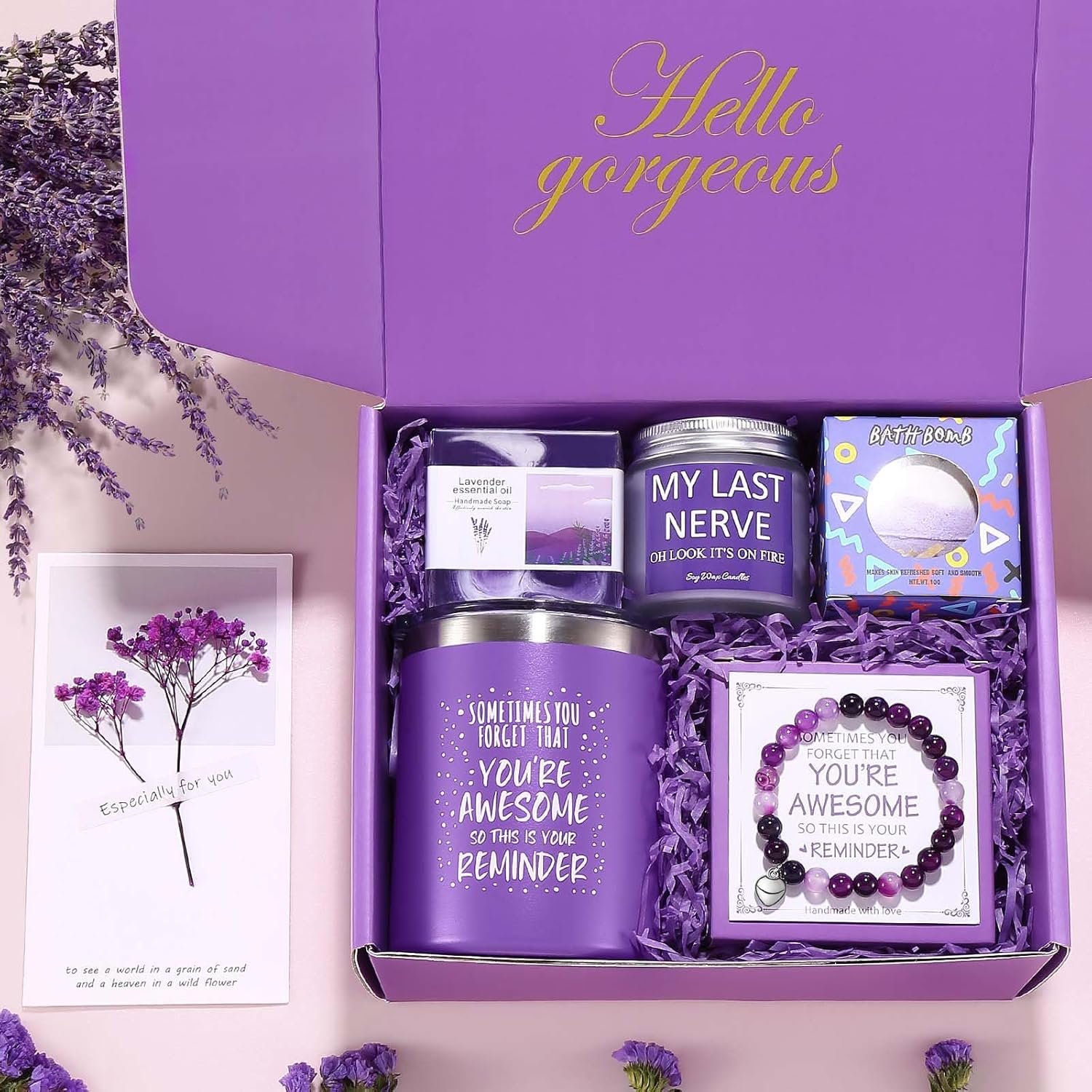 Birthday Gifts for Women, Relaxing Spa Gift Basket Set , Unique Gifts for Her, Friends, Mom, Sister, Coworker, Wife, Girlfriend, Happy Birthday Gift Ideas, Mothers Day, Christmas Gifts for Women - Image 3