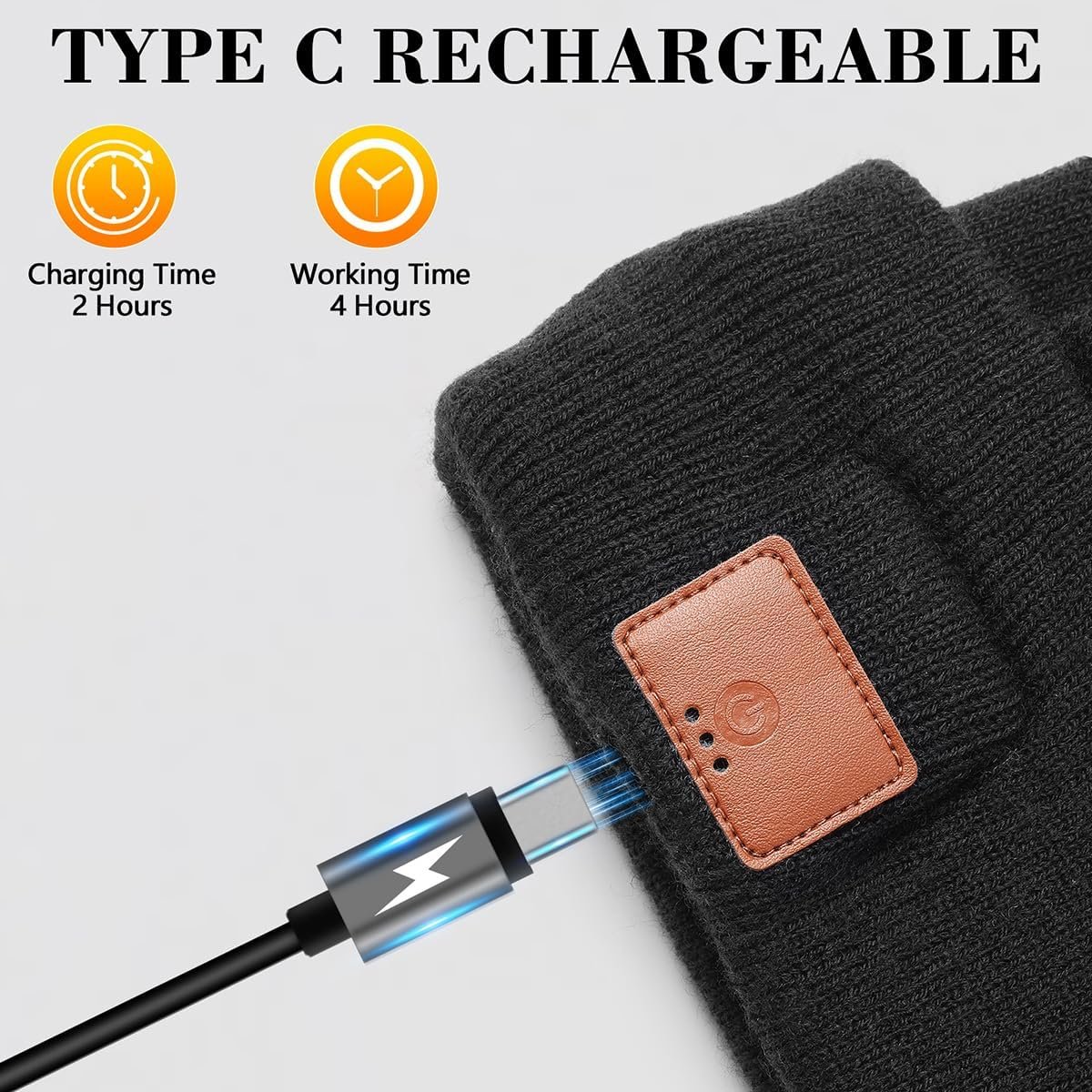 RANCOVY LED Beanie with Light, Unisex USB Rechargeable Headlamp Beanie Flashlight Beanie Hat for Men Women - Image 6