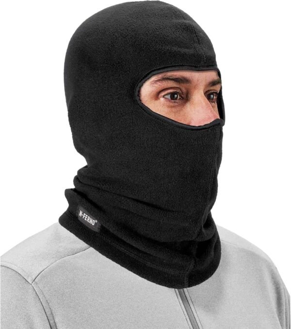 Balaclava, Winter Face Mask, Thermal Black Fleece, Ergodyne N-Ferno 6821 - Image 2