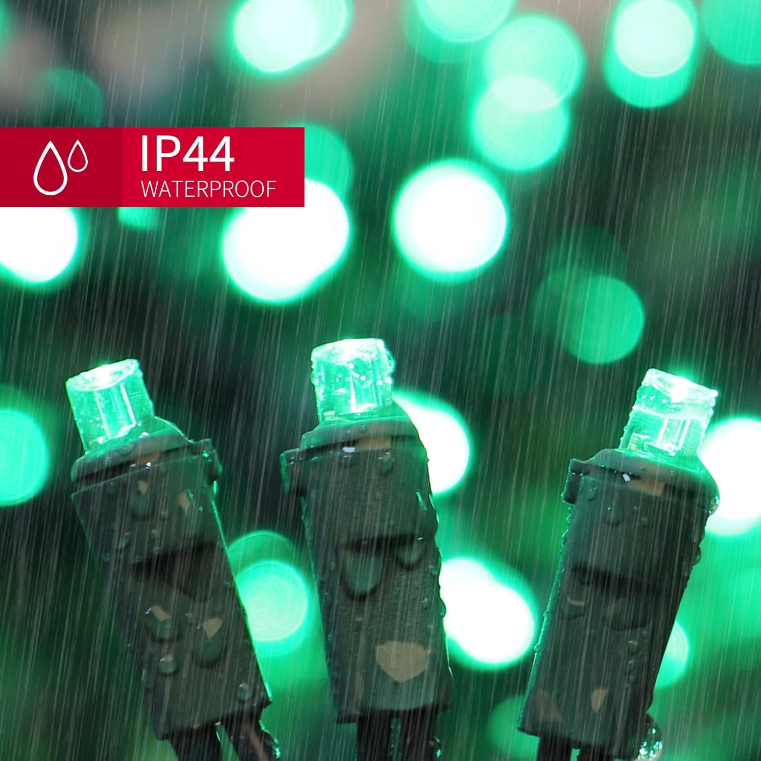 100 Count Green- String Lights - 21.6FT LED Christmas Lights, Mini led Lights for Indoor Outdoor Home Holiday Party Wedding Independence Day Decoration - Image 4