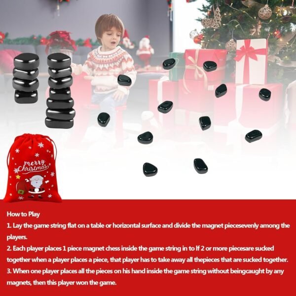 20 Pcs Christmas Magnetic Chess Game, Premium Magnetic Chess Game, Magnetic Chess, Multiplayer Magnet Board Game, Christmas Games, 1 to 4 Players, Cluster Game for Kids Adult Board Games - Image 4