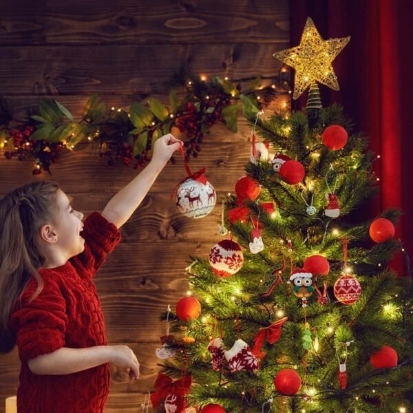 XIMISHOP Christmas Tree Toppers Xmas Glitter Gold Hollow Star Treetop Topper for Christmas Tree Decoration. 1 - Image 8
