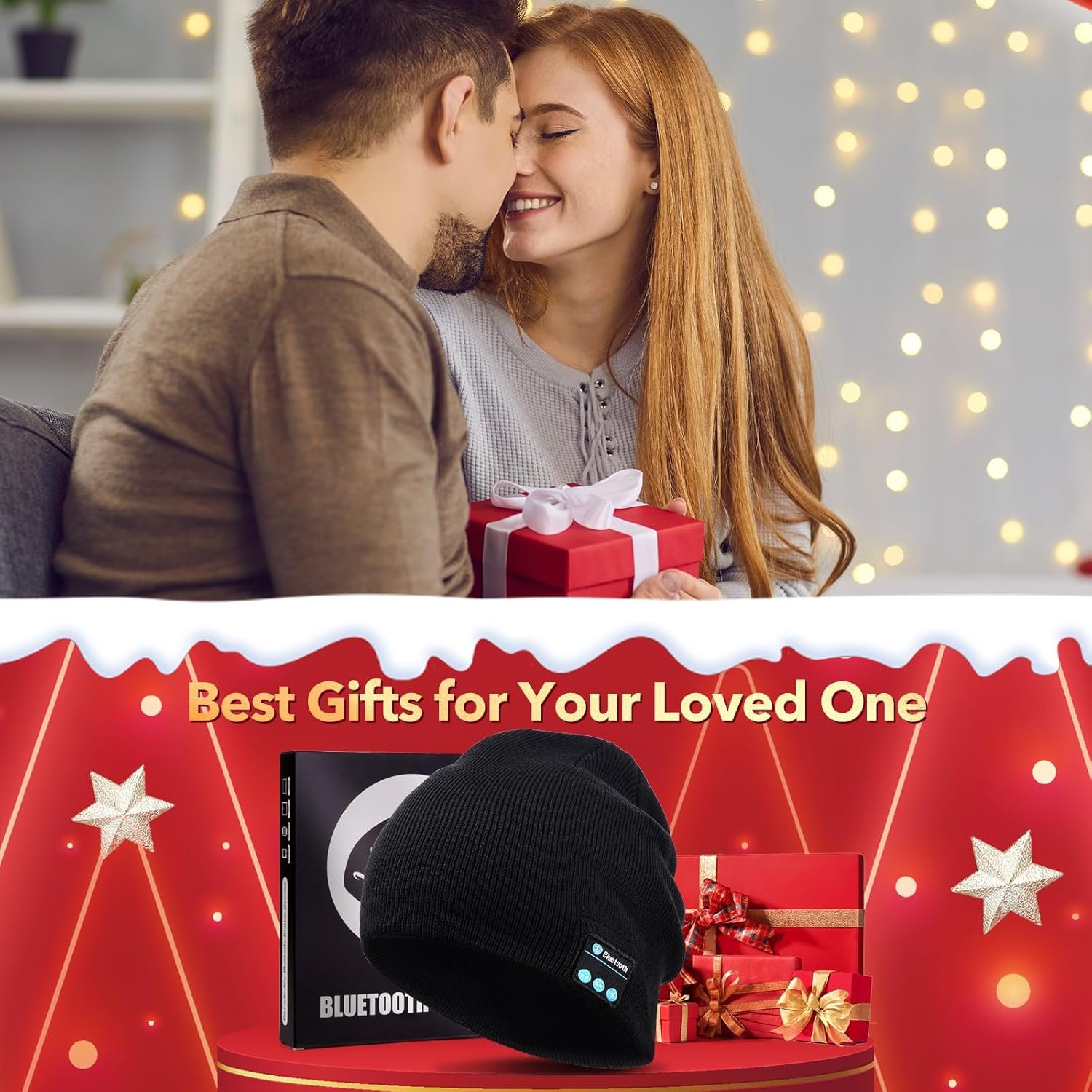 Bluetooth Beanie,Wireless Beanie with Headphones,Winter Sports Music Hat Caps with Speakers for Men & Women Gifts - Image 3