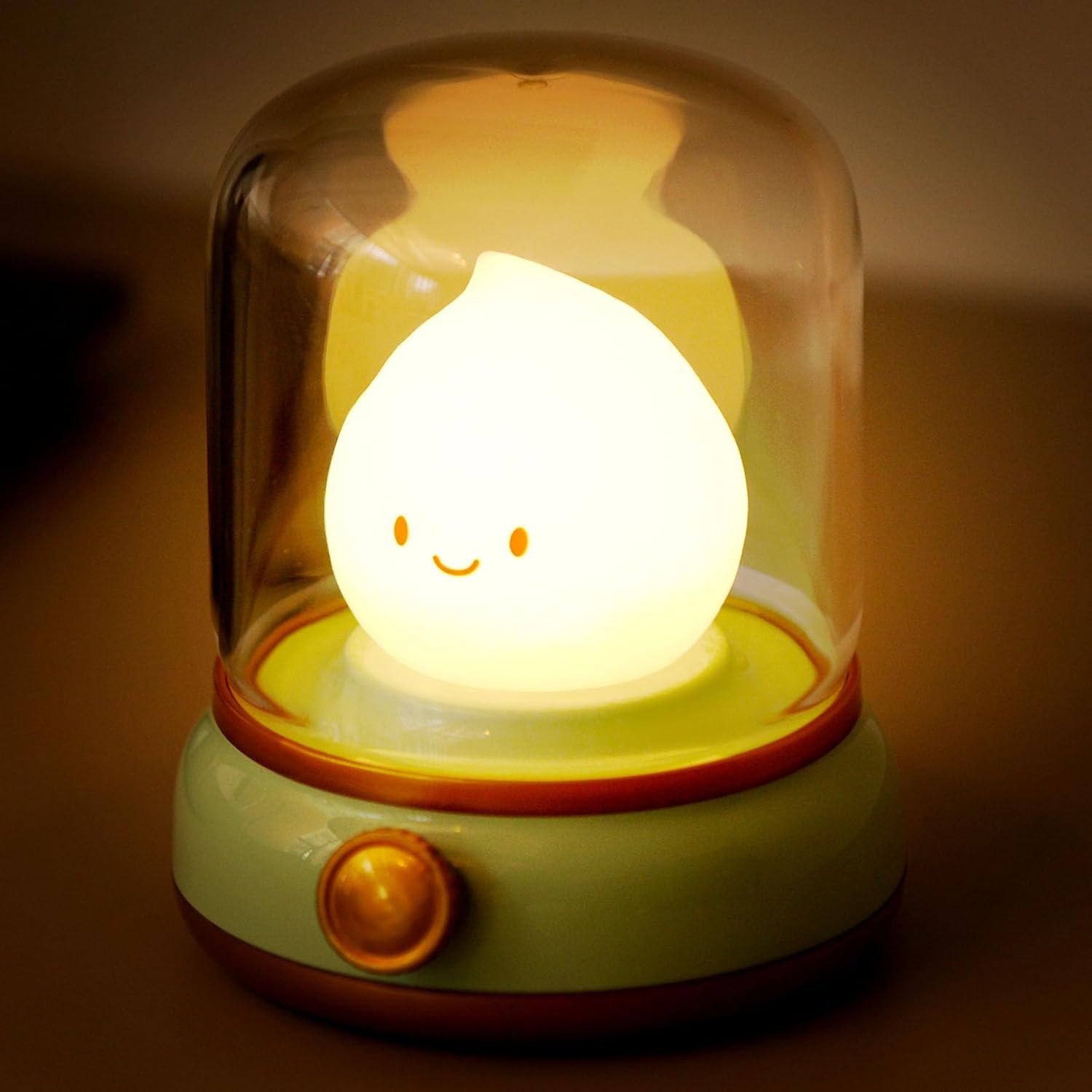 Cute Chibi Flame Lamp,Cozy Lights Mimics Flickering Flame Effect Amber Light,2 Modes Rechargeable Dimming Great ambience Light for Camping, Curing, Decoration,Smoko Light - Image 2