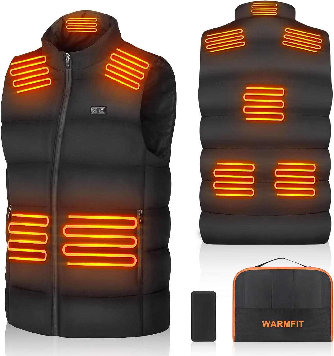 Rechargeable Heated Vest with Battery Pack for Men Women,3 Heating Levels 8 Heating Zones Lightweight Warming Jacket - Image 2