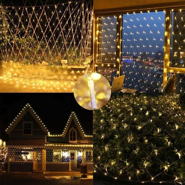 LED Net lights, 200 LED Fairy String Decorative Mesh Warm White For a Wedding Cocktail Party Birthday BBQ Bistro Cafe By Cheng Yu 2017 - Image 6
