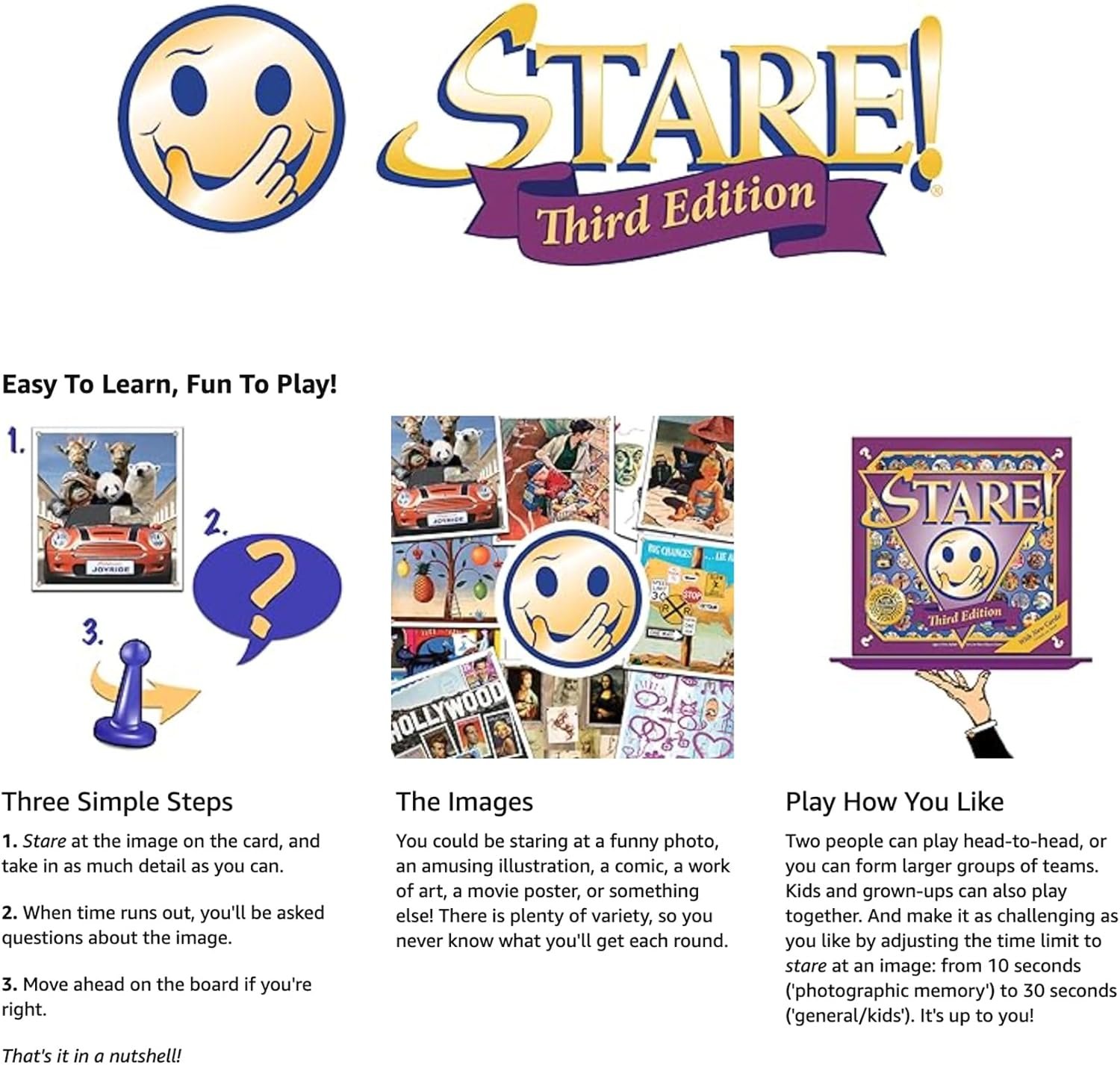Stare - Engaging Game of Visual Recall Where Fun Image Cards Challenge Players' Minds – Classic for Adult & Family Game Night - Image 7