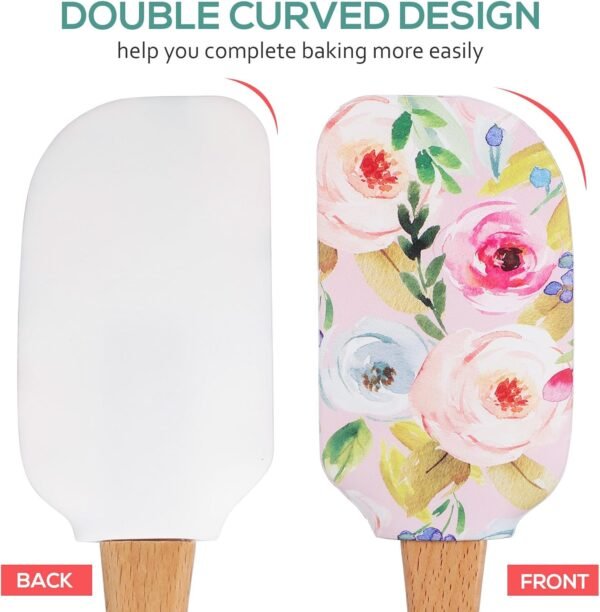 2pcs Cake Cream Spatula, Silicone Cake Scrapers Cake Accessories Butter Scrapers Baking Spatulas for Kitchen Reusable Butter Scrapers Professional Baking Scrapers Christmas Cake Tools - Image 6