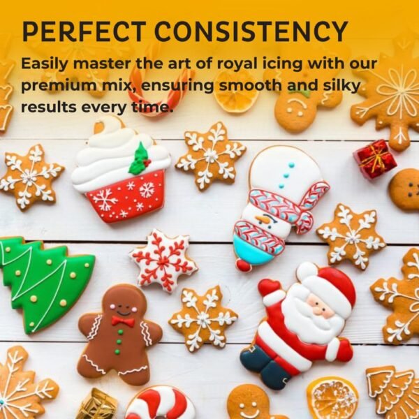 Chefmaster Premium Holiday Royal Icing Mix, Decorating Cookies, Making Cake Decorations, Extra Smooth & Versatile, Just Add Water, Non-GMO, Made in USA, 16 oz - Image 3