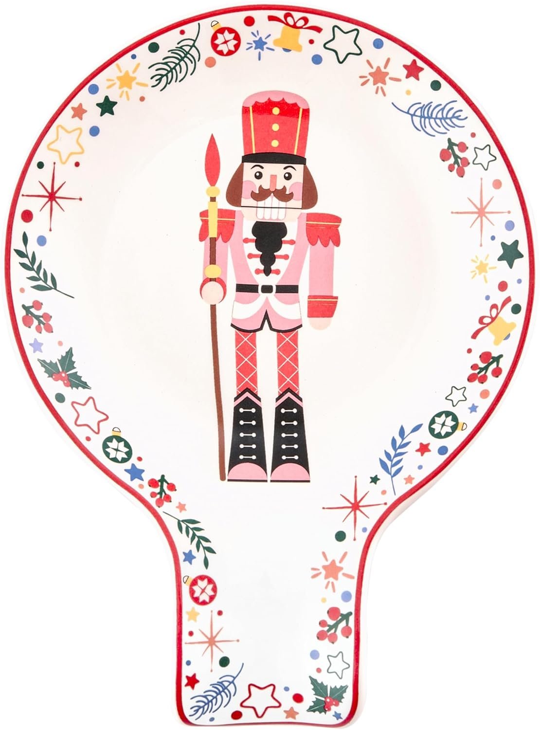 Bico Christmas Soldier Ceramic Spoon Rest, for holding spatula, cooking utensils, Microwave and Dishwasher Safe, Scratch Resistant - Image 2