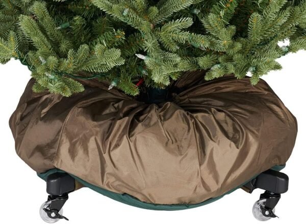 [Upright Tree Storage Bag] - Christmas Tree Storage Bag | Hold Artificial Trees up to 9 Feet Tall - Keep Your Fake Tree Assembled | Includes Rolling Tree Stand (9' - XLarge (Wide)) - Image 6