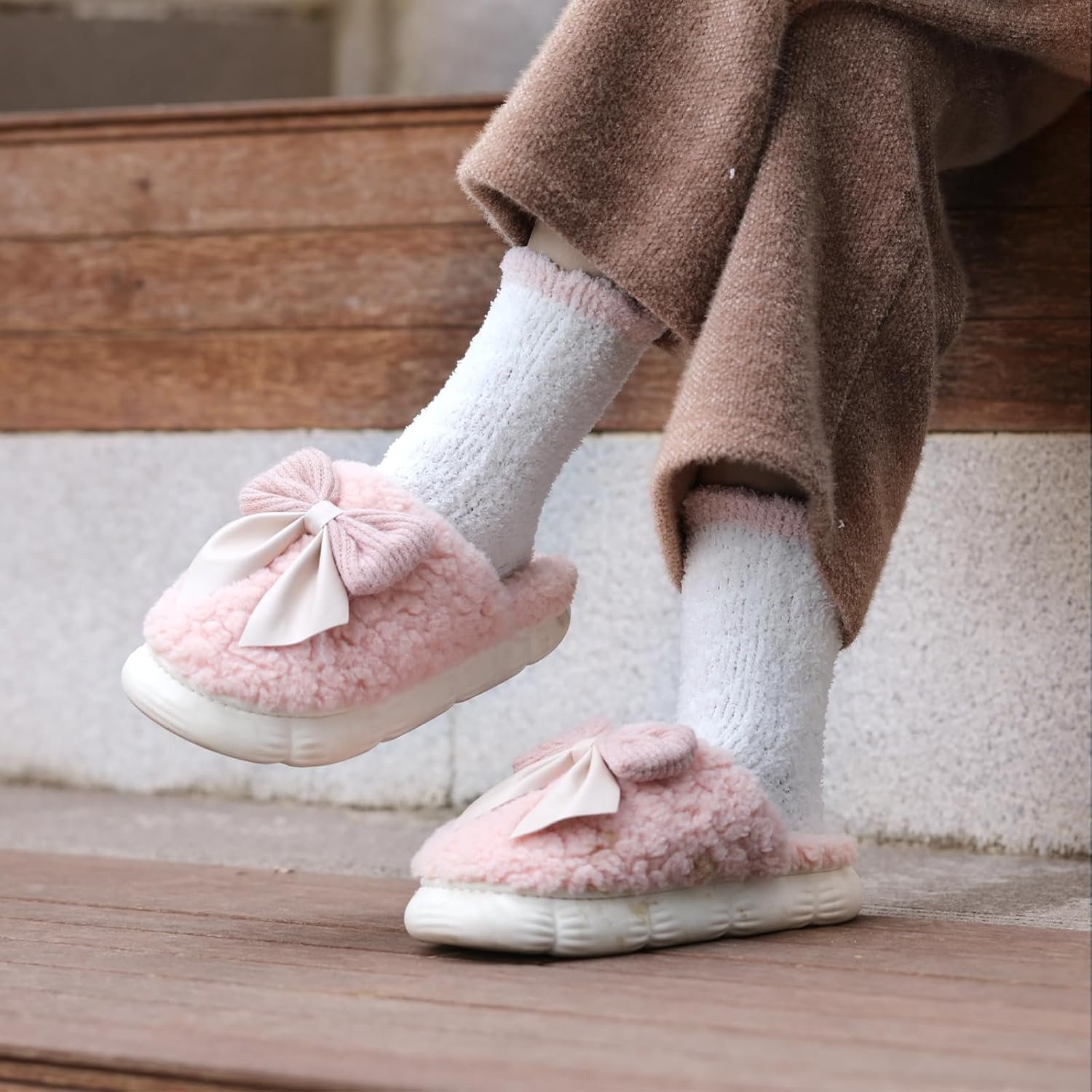 5 Pair Super Soft and Cozy Fuzzy Winter Socks for Women -Womens Fluffy Cozy Socks Warm Socks for Women Slipper Socks - Image 8
