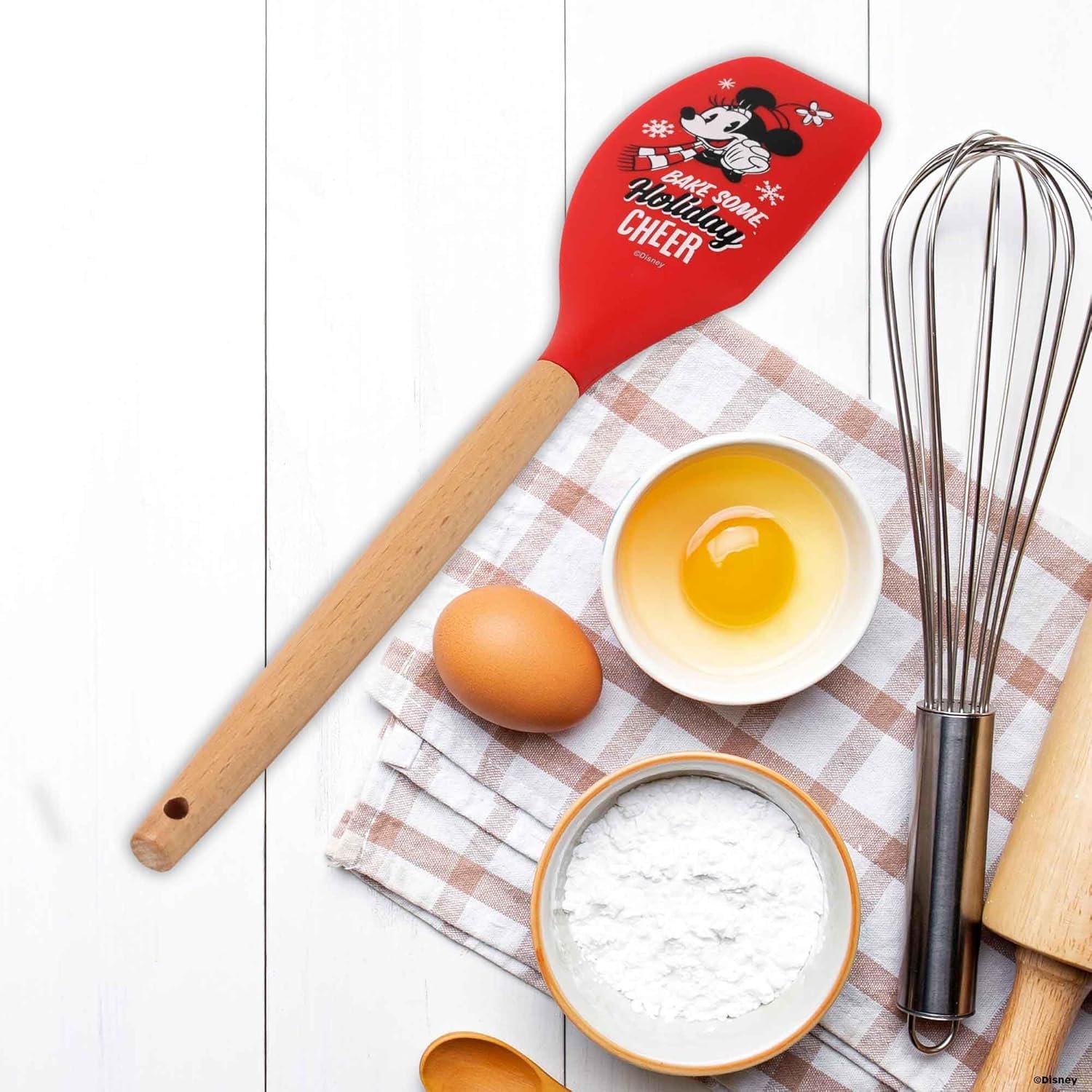 Disney Minnie Mouse Bake Some Holiday Cheer Silicone Scraper - Fun Christmas Minnie Scraper for Holiday Baking - Great Gift Idea - Image 6