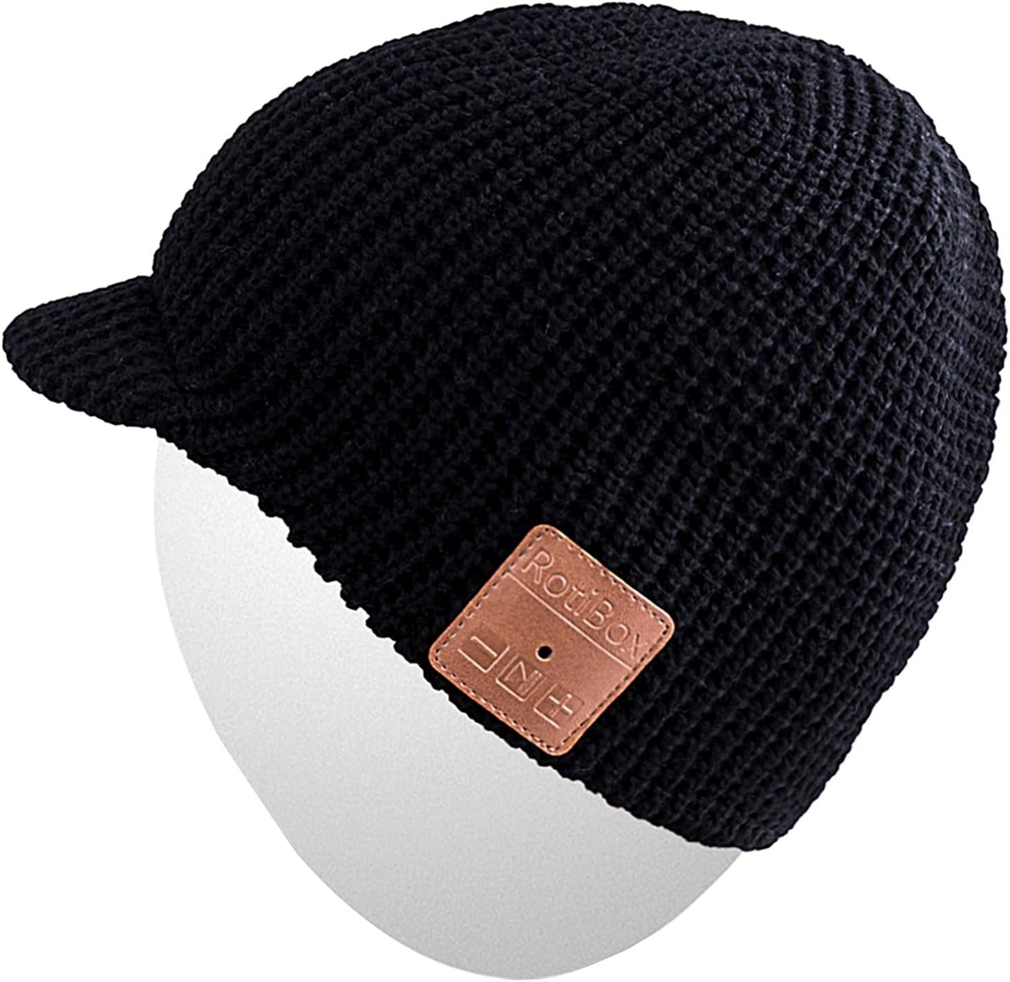 Rotibox Winter Outdoor Sport Trendy Bluetooth Beanie Hat Cap with Wireless Stereo Headphone Headset Speaker Mic Hands Free Compatible with iPhone Samsung Android Cell Phones, Black - Image 9