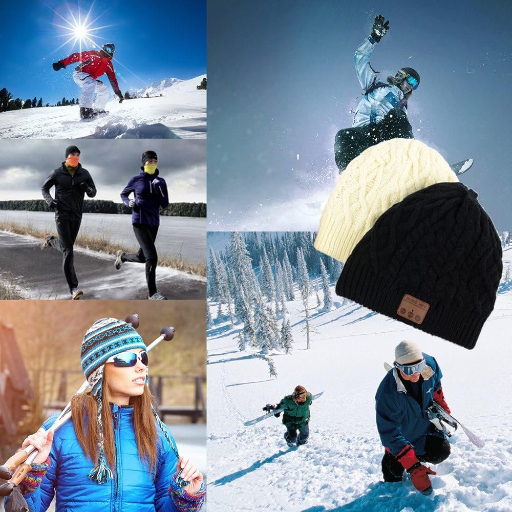 Wireless Music Beanie Hat with Bluetooth Headphones Speaker Mic Winter Warm Skull Running Knit Cap for Men Women - Image 8