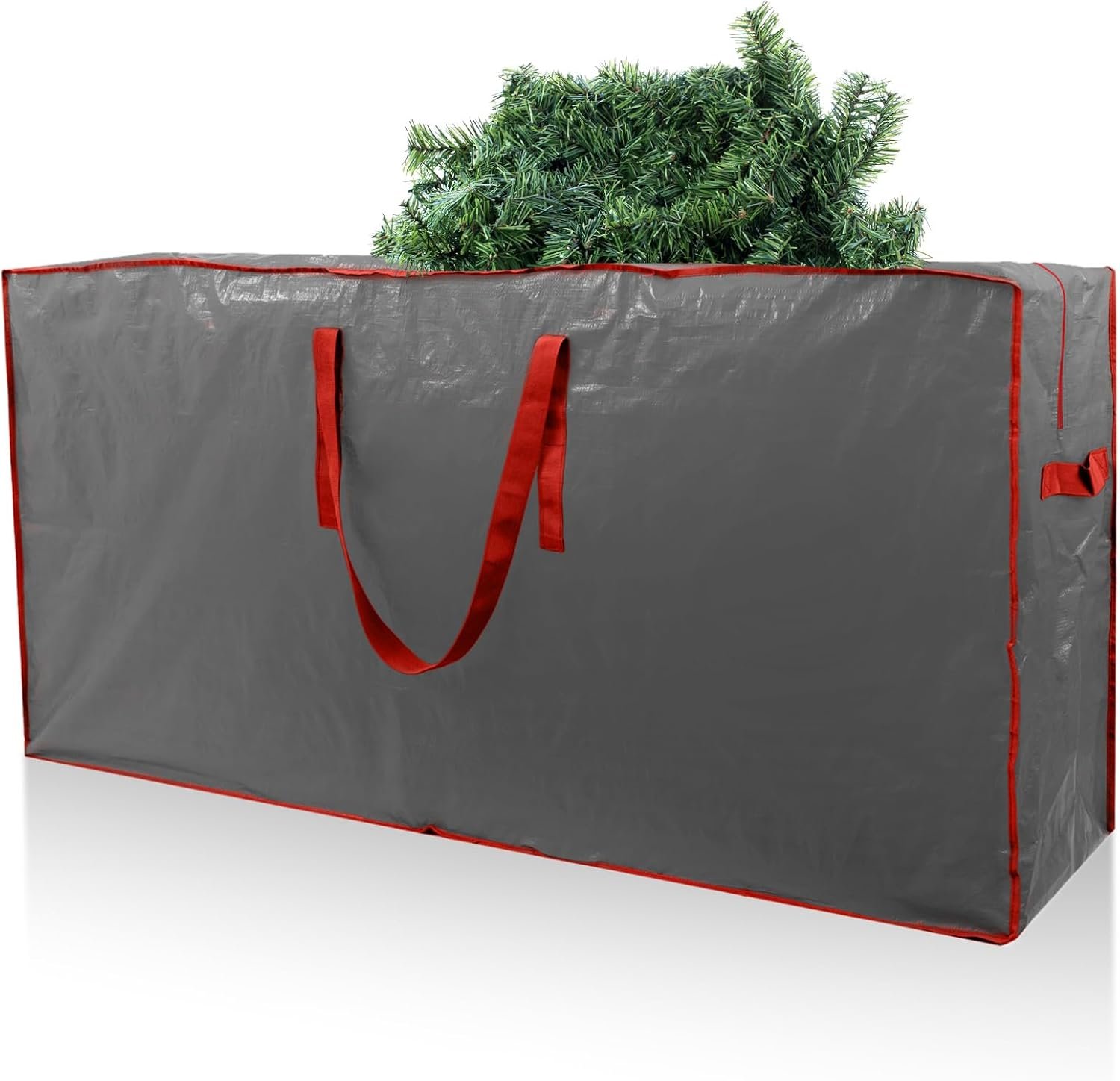 TREE STORAGE BAG Christmas Tree Storage Bag Fits Up to 7.5 Ft Tall Disassembled Tree 45 X 15 X 20 INCH Holiday Tree Storages Waterproof Material Protects Dust Christmas Container HandlesSleek Zipper - Image 2