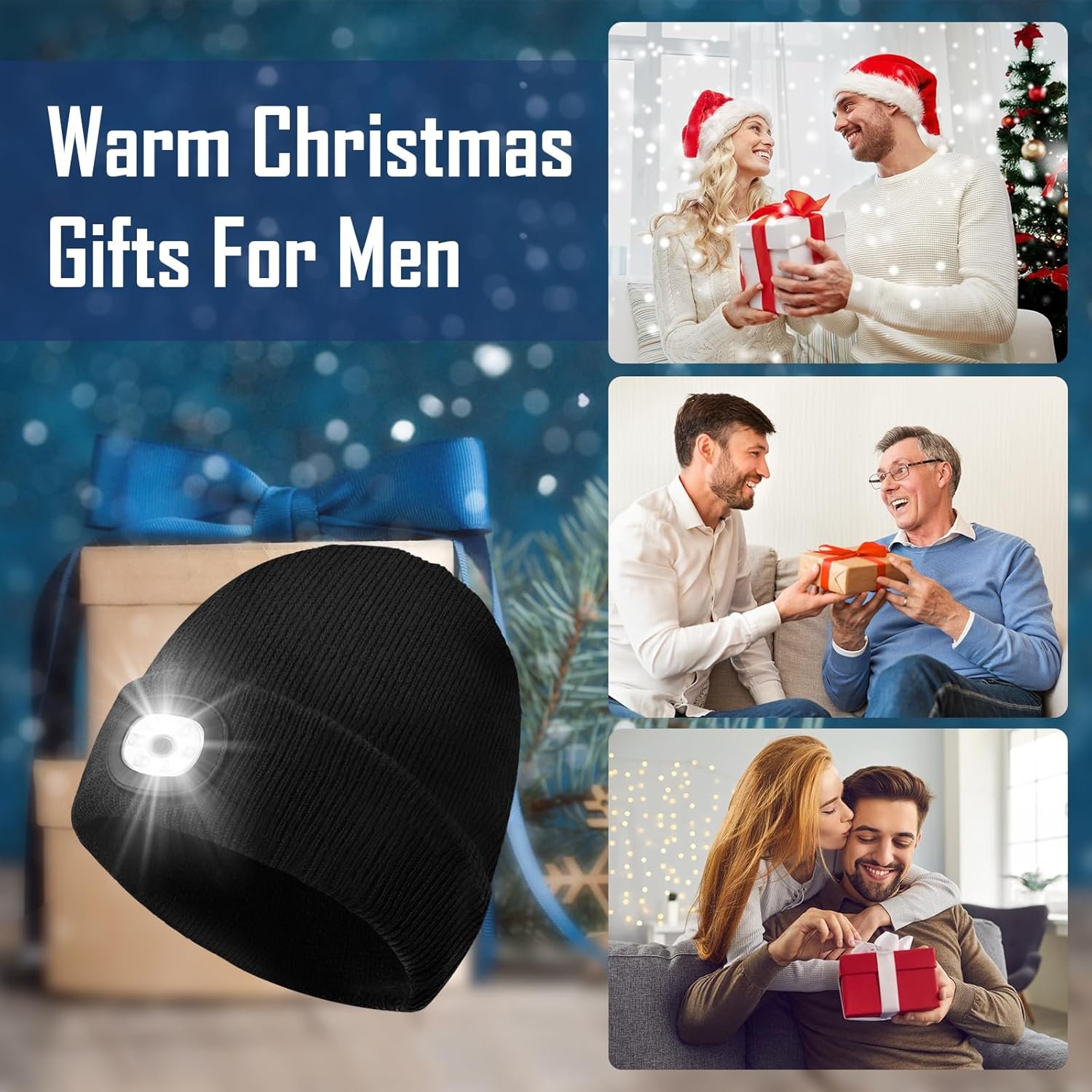 Stocking Stuffers for Adults Men Him, Led Beanie Hats for Men, Gifts for Men Dad Him, White Elephant Gifts for Adults, Mens Gifts for Christmas, Who Want Nothing, Cool Gadgets Stuff Tools for Men - Image 8