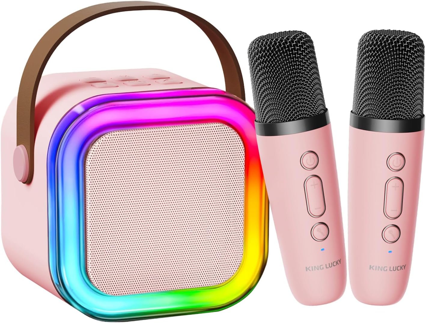 TOP Mini Karaoke Machine for Kids (with 14M+ Songs), Christmas Birthday Gifts Ideas for Girls Toy Ages 3-12+, Portable Bluetooth Speaker with 1 Wireless Microphone - Pink - Image 10