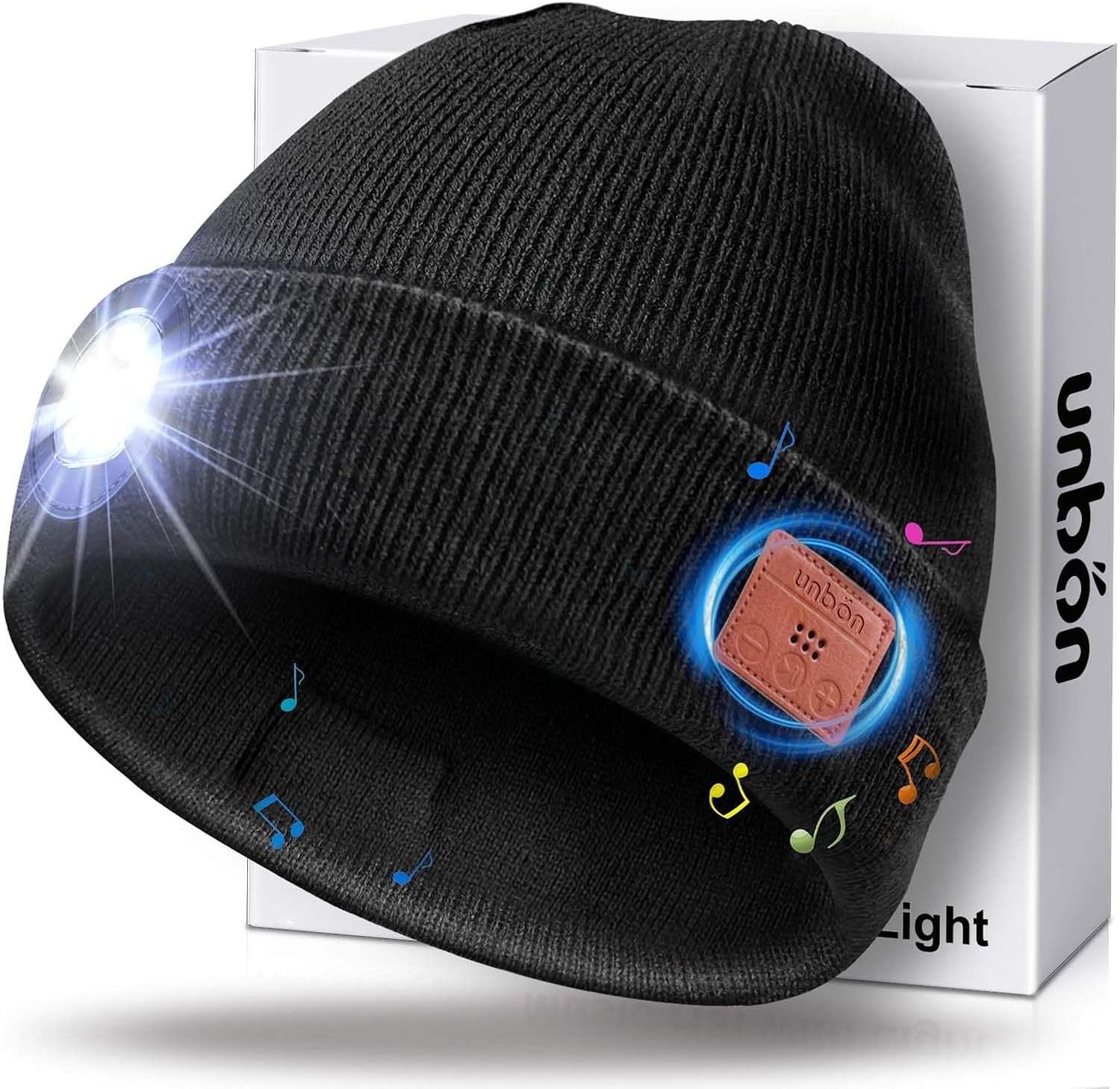 Bluetooth Beanie with Light, LED Beanie Hat with Headphones, Mens Gifts for Christmas Birthday Stocking Stuffers for Men Unique, Cool Tech Gifts for Men Teen Boys Dad Teens Him - Image 3