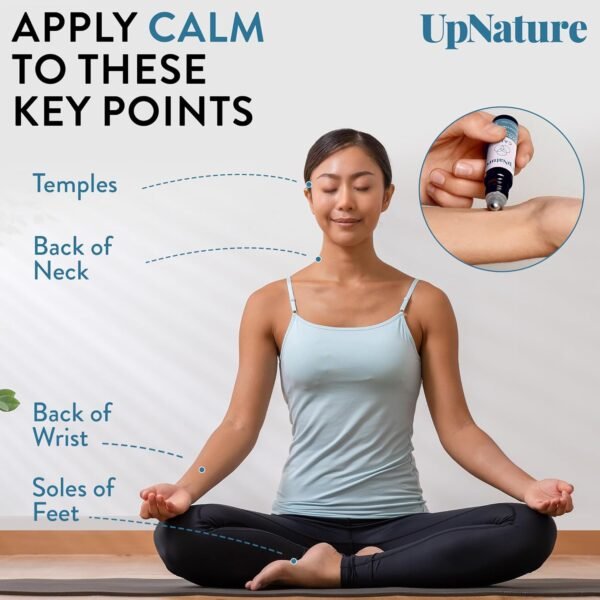 UpNature Calm Essential Oil Roll On - Stocking Stuffers for Women - 100% Natural Relaxation Self Care Gifts - Image 7