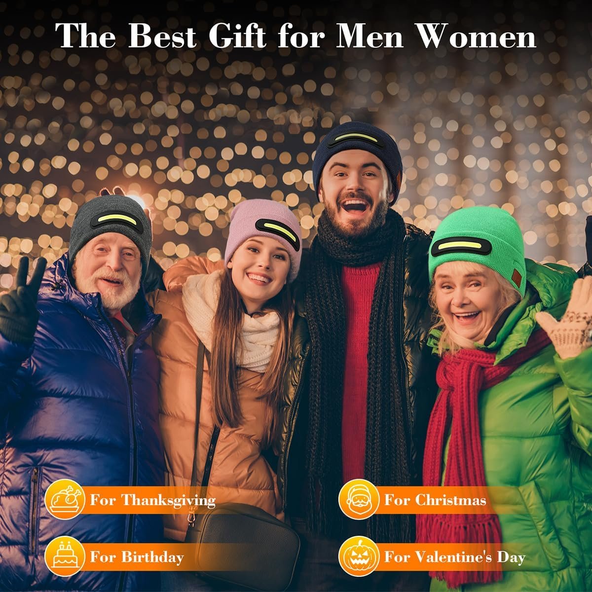 RANCOVY LED Beanie with Light, Unisex USB Rechargeable Headlamp Beanie Flashlight Beanie Hat for Men Women - Image 8