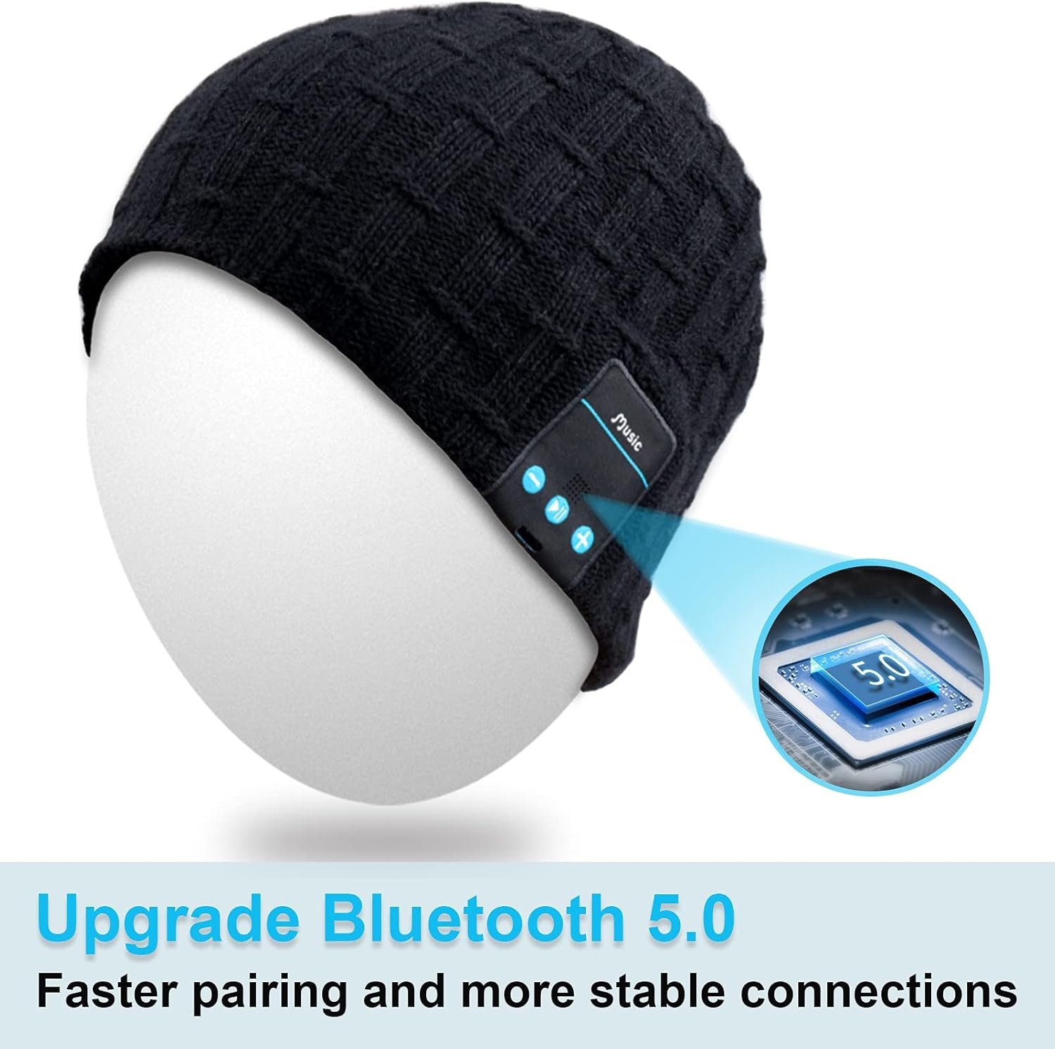 Mydeal Bluetooth Beanie for Men Women Hat Wireless Headphone for Outdoor Sports - Image 4