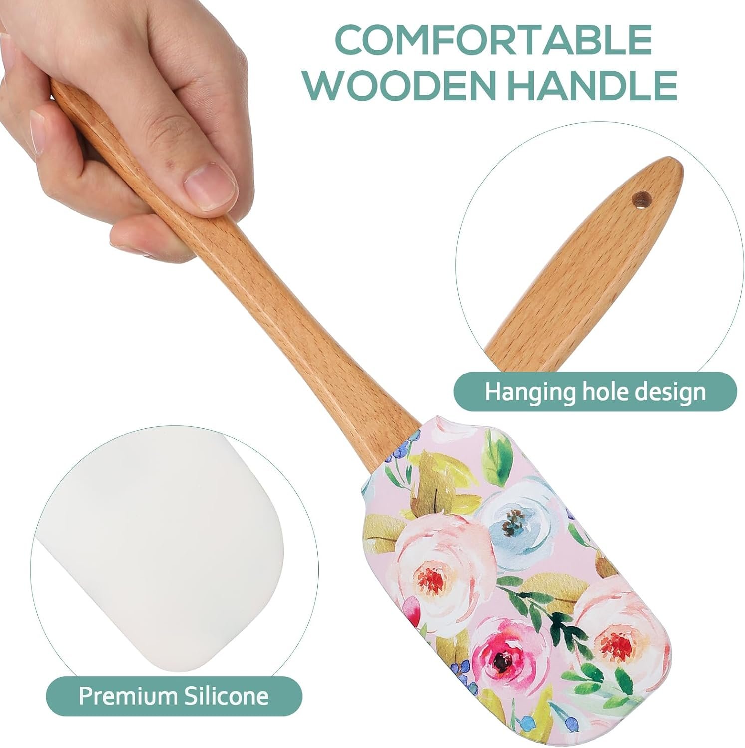 2pcs Cake Cream Spatula, Silicone Cake Scrapers Cake Accessories Butter Scrapers Baking Spatulas for Kitchen Reusable Butter Scrapers Professional Baking Scrapers Christmas Cake Tools - Image 7