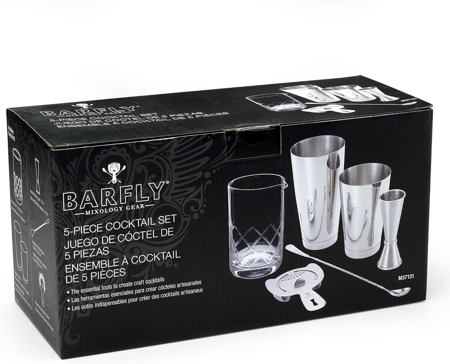Barfly Essential Deluxe Mixing Cocktail Kit, Stainless Steel (M37131) - Image 3