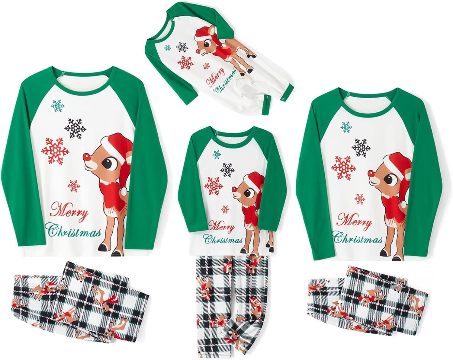 Awoscut Christmas Pajamas for Family Christmas Pjs Matching Sets for Couples Adults Kids Holiday Sleepwear Xmas Jammies - Image 2