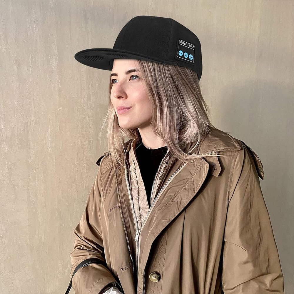 EDYELL 2 Pack Bluetooth Speaker Hats Adjustable Music Hats Bluetooth Cap for Outdoor Sports Baseball Cap for Men Women Gifts - Image 7