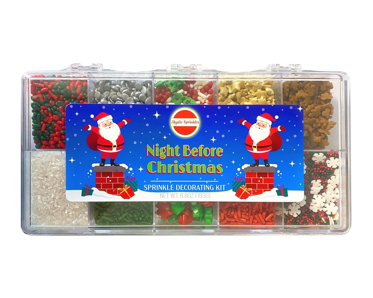 Mystic Sprinkles Christmas Holiday sprinkle Decorating Kits (Night Before Christmas Sprinkle Decorating Kit 6.8oz) - Image 2