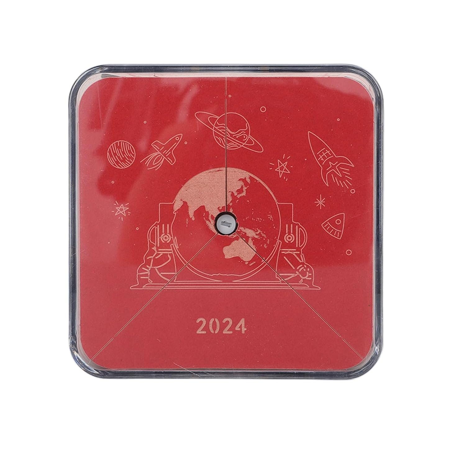 Locadence 3D Memo Pad, 3D Art Calendar Desk Calendar, Multi Functional Paper Carving Calendar Memo Pad for Christmas, Birthday, Holiday (Red) - Image 9