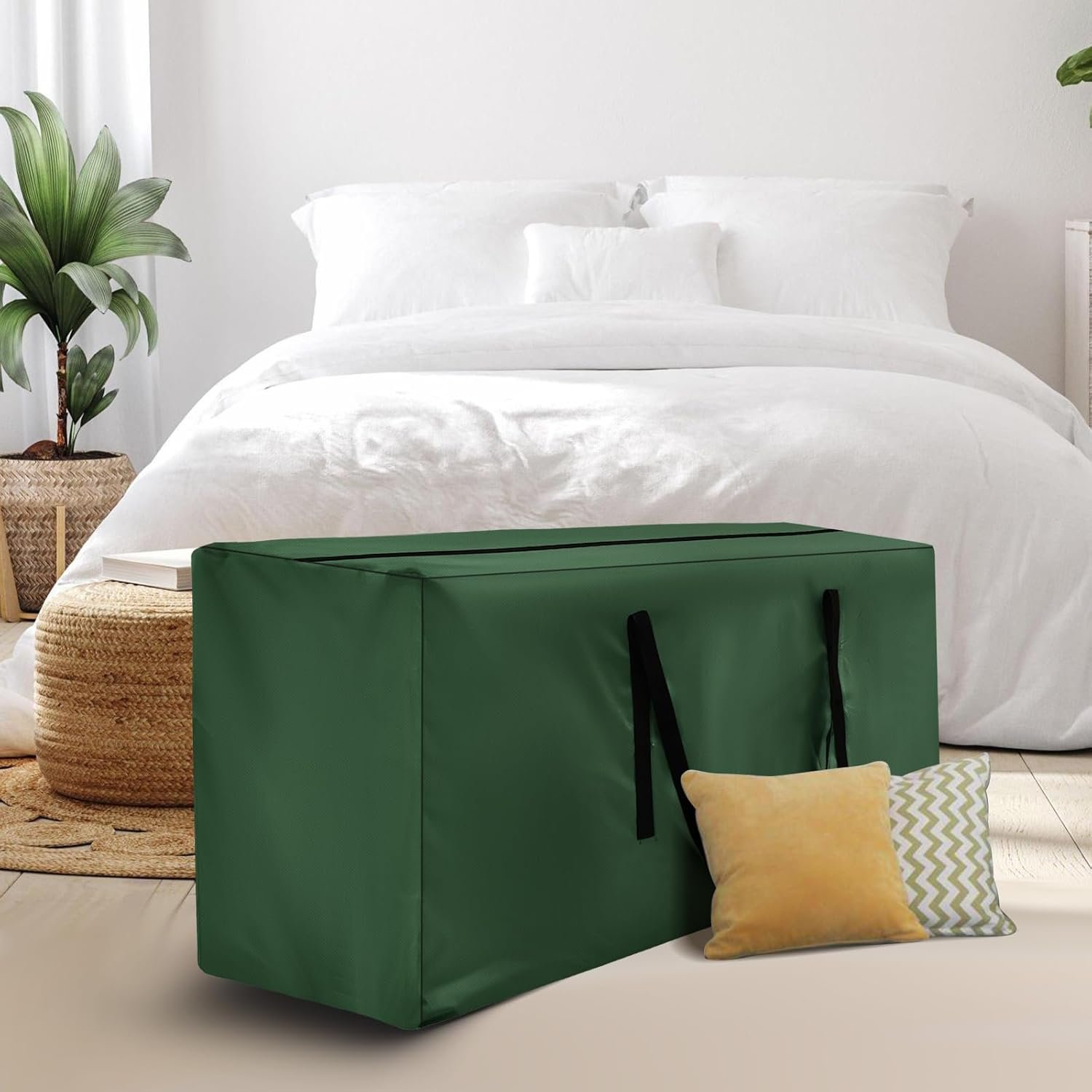 Storage Bag 2 Pack,Cushion Storage Bag Fits Up to 12 ft Tall Artificial Disassembled Trees, Heavy Duty Xmas Tree Bag, Outdoor Cushion Storage Bag with Zippers and Handles 68" L X 30" W X 20" - Image 8