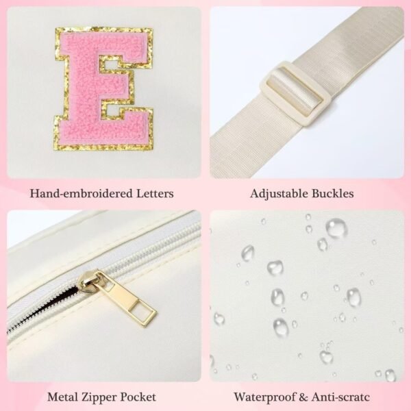 YOOLIFE Christmas Gifts for Women Girls Teens Kids - Personalized Birthday Gifts for Women Daughter Sister Friends, Beige Initial Fanny Pack Crossbody Purse Belt Bag A, Easter Gifts Teens Girls - Image 6