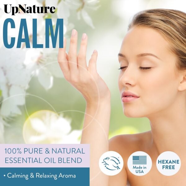 UpNature Calm Essential Oil Roll On - Stocking Stuffers for Women - 100% Natural Relaxation Self Care Gifts - Image 3